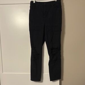 Express Black Distressed Women Jeans